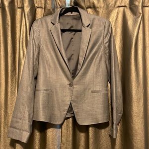 Theory SZ 12 Gray Wool & Viscose Blazer